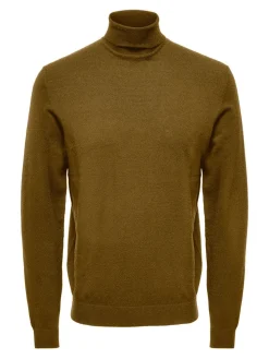 Only and Sons Miesten Pooloneule, Wyler Life Roll Neck Nos Keskiruskea