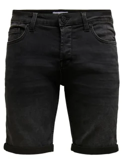 Only and Sons Miesten Shortsit PLY LIFE REG BLK JOG Hiilenmusta