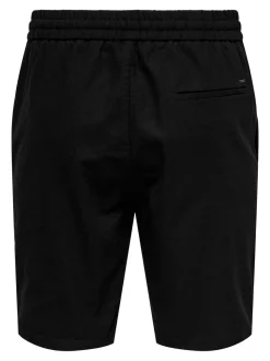 Only and Sons miesten shortsit, LINUS COT SHORTS Musta