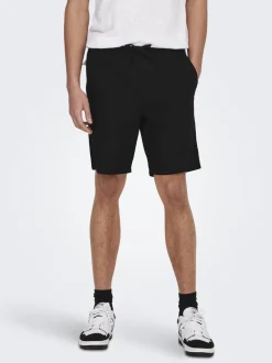 Only and Sons miesten shortsit, LINUS COT SHORTS Musta