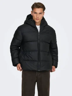 Only and Sons miesten takit ONSMICHAEL WATER REP. PUFFER OTW, musta