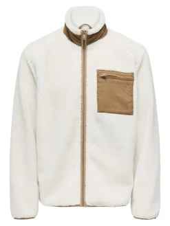 Only and Sons miesten teddy-takki K Dallas Sherpa, corduroy white