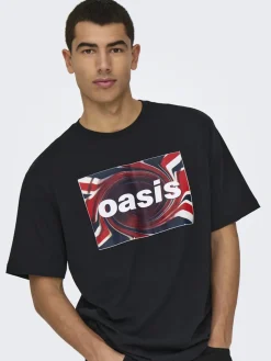 Only and Sons miesten t-paita, OASIS SS RLX TEE Musta