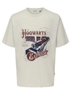 Only and Sons miesten t-paita, ONSXMAS RLX SS TEE HP Lunar Rock