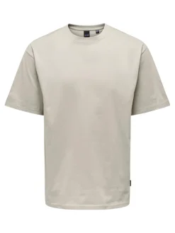 Only and Sons, Miesten T-Paita, Onsfred Rls Ss Tee Noos Beige