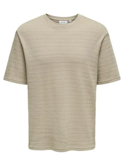 Only and Sons miesten t-paita, GIVO REG 12 SS CREW KNIT String