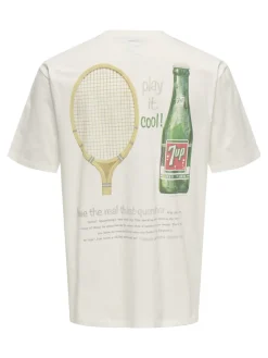 Only and Sons miesten t-paita, 7UP RLX SS TEE Valkoinen
