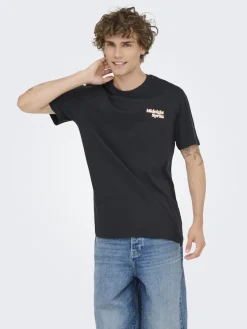 Only and Sons miesten t-paita, CHRIS LIFE REG SS TEE Jet Black