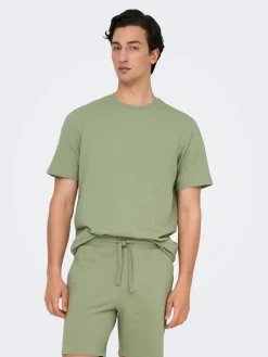 Only and Sons miesten t-paita, K KIAN REG SEERSUCKER SS TEE Seagrass