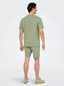 Only and Sons miesten t-paita, K KIAN REG SEERSUCKER SS TEE Seagrass