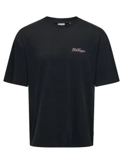 Only and Sons Miesten T-Paita, Onsmalik Caseys Loose SS Tee Black