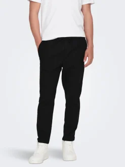 Only and Sons pellavahousut, LINUS CROP Musta