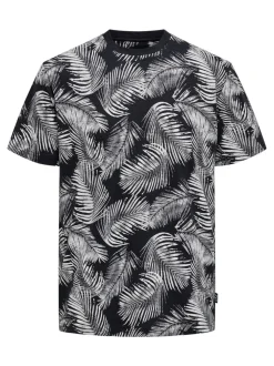 Only and Sons t-paita, PERRY REG LEAF Sininen Kuosi