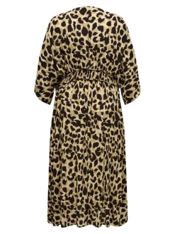 ONLY CARMAKOMA naisten kimono, CARBRUNO LIFE 3/4 MIDI KIMONO Ruskea Kuosi