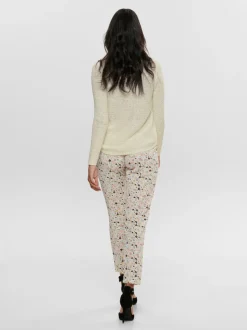 Only Naisten Neule, Geena Xo L/S Pullover Luonnonvalkoinen