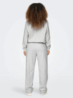 Only Naisten Collegehousut, Onldaze Straight Pants Noos Vaaleanharmaa
