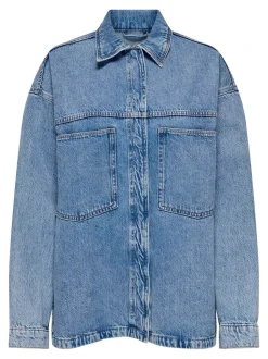 Only Naisten Farkkupaita, ONLEMMIE L/S SHIRT MB DNM AZ NOOS Indigo