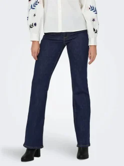 Only Naisten Farkut, FLARED RINSE DNM Tummansininen