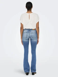 Only naisten farkut ONLBLUSH MID FLARED DNM TAI467 NOOS, indigo