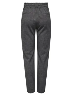 Only Naisten Housut, ONLPOPTRASH-ELISE EASY MELANGE PANT NOOS Harmaa Kuosi