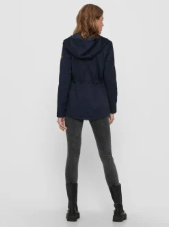 Only, Naisten Kevättakki, Lorca Canvas Parka Tummansininen