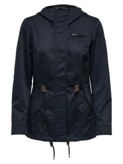 Only, Naisten Kevättakki, Lorca Canvas Parka Tummansininen