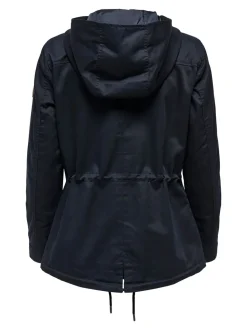 Only, Naisten Kevättakki, Lorca Canvas Parka Tummansininen