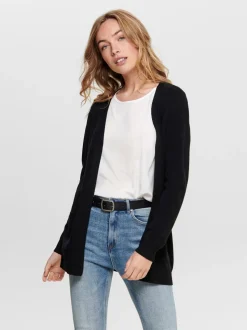 Only Naisten Neuletakki, Lesly Ls Open Cardigan Musta