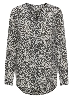 Only naisten paita, ONLTIANA LIFE L/S LOOSE SHIRT Valkopohjainen Kuosi