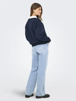 Only naisten svetari, ONLDAZE LS CREW NECK Tummansininen