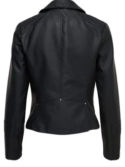 Only Naisten Takki, Gemma Faux Leather Musta