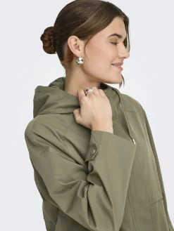 Only naisten takki ONLORCHID Casual Jacket, tummanvihreä