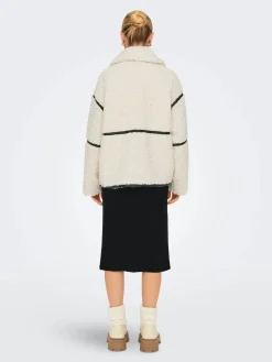 Only naisten teddytakki, ONLPARIS TEDDY JACKET LIFE Valkoinen