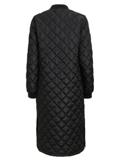 Only Naisten Tikkitakki ONLJESSICA X-LONG QUILTED COAT NOOS Musta