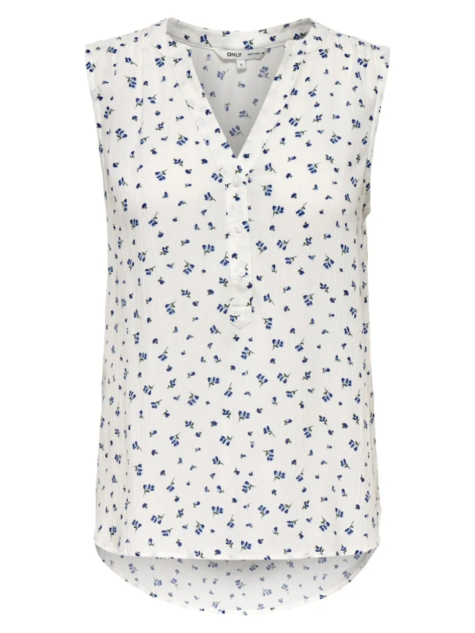Only naisten toppi, ONLJETTE AOP LIFE S/L TOP WVN Valkopohjainen Kuosi