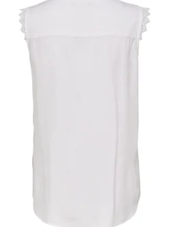 Only Naisten Toppi, ONLKIMMI S/L TOP WVN NOOS Valkoinen