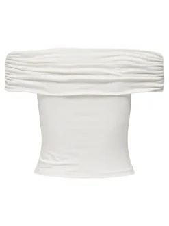 Only naisten toppi,ONLLIVELOVE S/L OFF SHOULDER TOP Luonnonvalkoinen