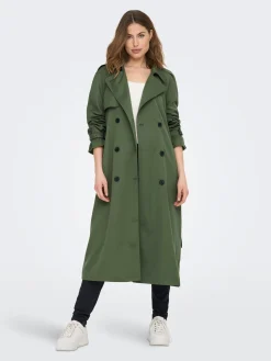 Only trenssi, ONLCHLOE TRENCHCOAT DOUBLE B. OTW Armeijanvihreä