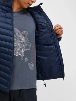 Peak Performance miesten kevytuntuvatakki M Frost Down Hood Jacket, tummansininen