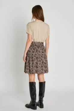 Philosophy Blues Original naisten hame, LANORA SKIRT Ruskea Kuosi