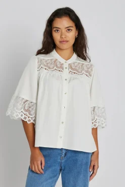 Philosophy Blues Original naisten pusero Micaela Blouse, valkoinen