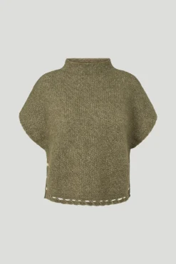 Philosophy Blues Original naisten neuleliivi, VALLIO KNIT VEST Armeijanvihreä