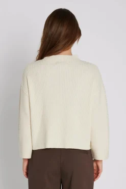 Philosophy Blues Original naisten neulepusero, RIE KNIT Luonnonvalkoinen