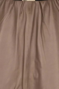 Philosophy Blues Original naisten hame, LAPA LEATHER SKIRT Keskiruskea