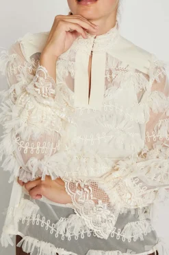 Philosophy Blues Original Naisten Pusero, ROYAL BLOUSE Luonnonvalkoinen