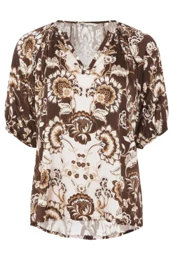 Philosophy Blues Original naisten pusero, MAURO BLOUSE Ruskea Kuosi