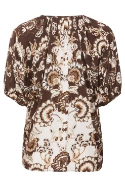 Philosophy Blues Original naisten pusero, MAURO BLOUSE Ruskea Kuosi