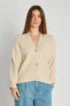 Philosophy Blues Original naisten neuletakki, IDEA KNIT SWEATER Luonnonvalkoinen