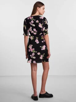 Pieces mekko, PCTALA 2/4 WRAP DRESS Musta Kuosi