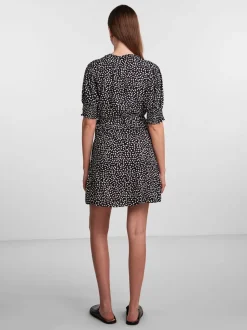 Pieces mekko, PCTALA 2/4 WRAP DRESS Mustavalkoinen